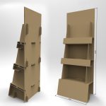 Display modular din carton pentru carti - Natur