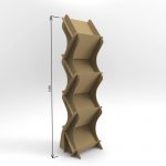 Suport din carton pentru brosuri, cataloage A3 ZigZag - Natur - Image 2